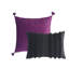 Édredon 5 pièces noir, motif botanique élégant, 2 coussins décoratifs, taies décoratives assorties, lit double lavable à la machine, pièces, avec imprimé attrayant-120264936