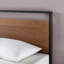 Gemma Low profile Metal Bed Frame with Bamboo Headboard-31714755