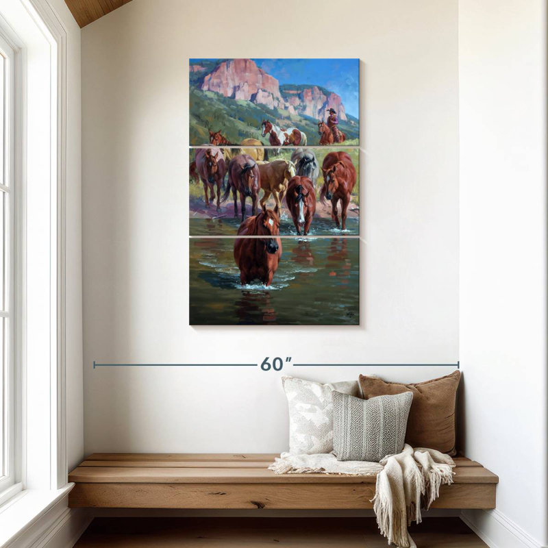 Brampt The Crossing Herd, 45" H x 28" W