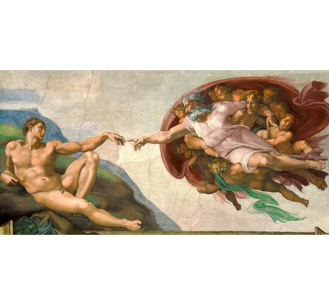 Leinwandbild - Kunstdrucke „The Creation of Adam” von Michelangelo