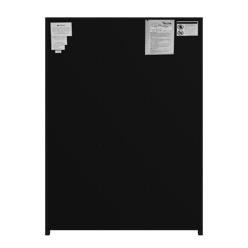 Lark 5 Drawer Dresser, Black