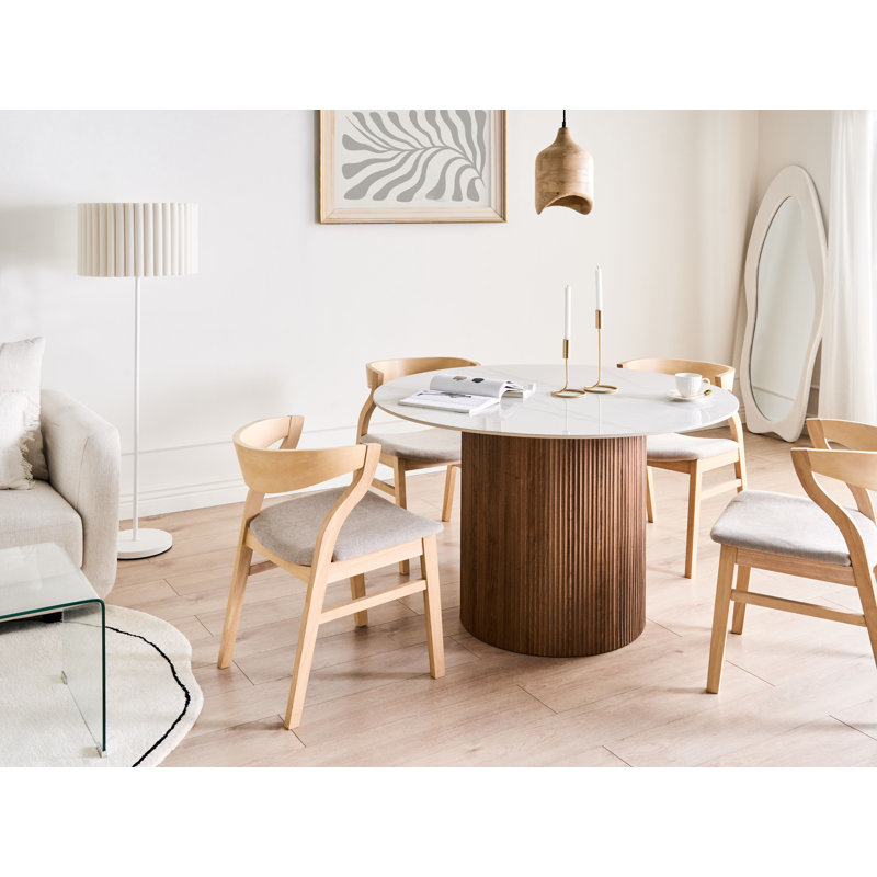 Round Stone Top Dining Table