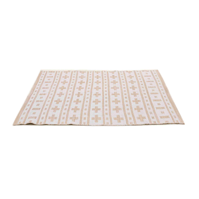 Striped Area Rug in Light Brown/Beige, Runner 2'6" x 9'