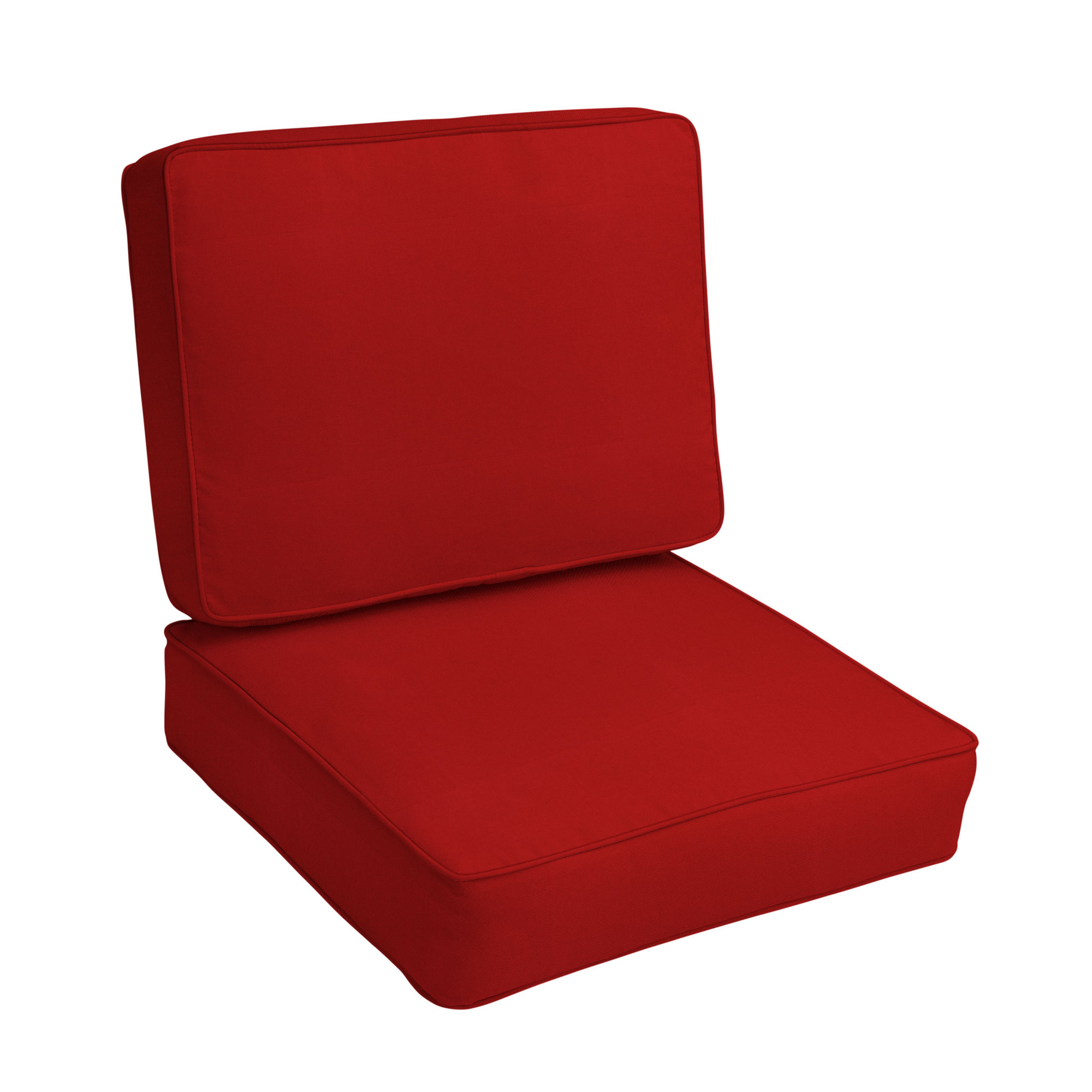 Sunbrella Indoor/Outdoor Chair Cushion, 22" x 22", Canvas Jockey Red Sunbrella® Canvas, 4"
