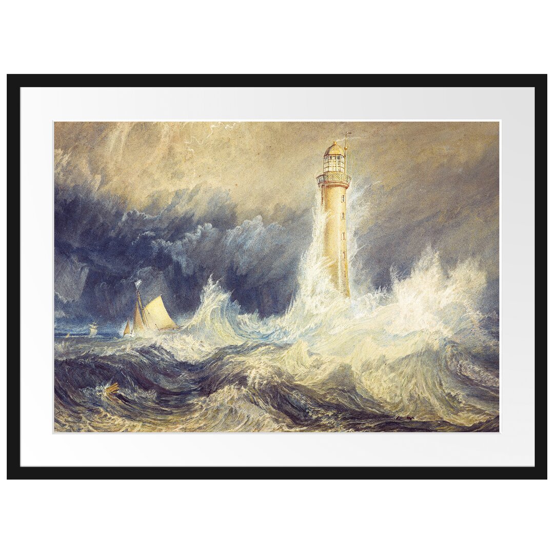 Gerahmter Kunstdruck Bell Rock Lighthouse von William Turner