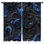 Rideaux de fenêtre à tourbillons complexes bleu tourbillonnant avec obscurcissement - 2 panneaux