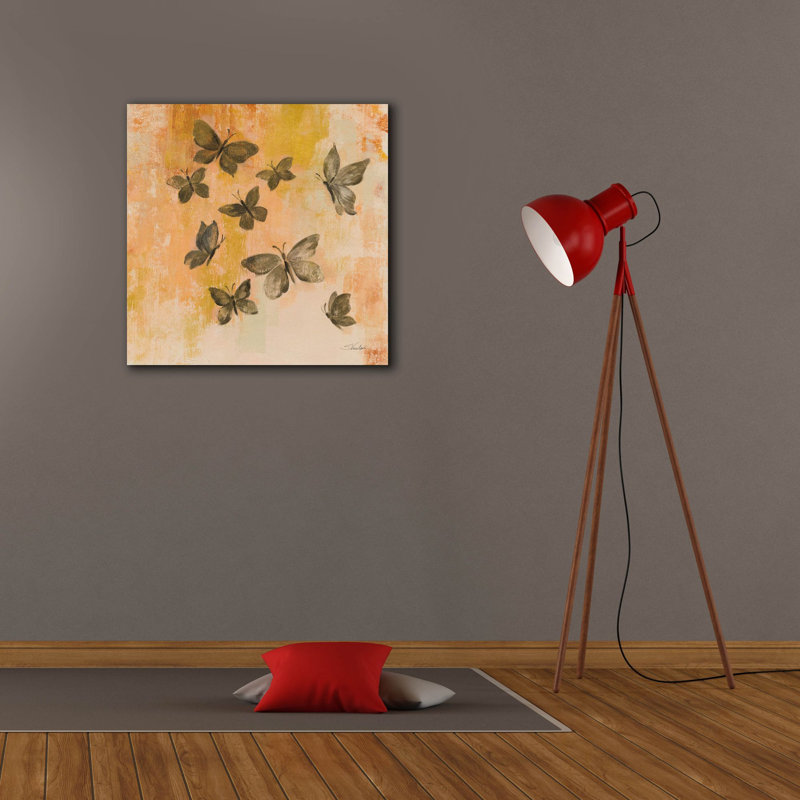  «Butterfly Silhouettes 2» par Silvia Vassileva, art mural sur toile, 26 po x 26 po, H 26 po x l 26 po