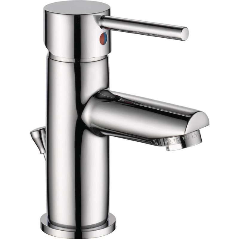 Trinsic Chrome Bathroom Faucet, Single Hole Bathroom Sink Faucet for Vanity, Metal Push-Pop Drain Assembly, Chrome, Chrome