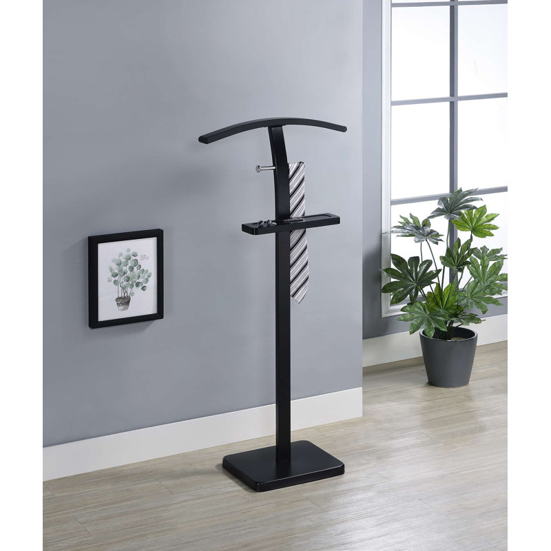 Sevannah Metal Suit Valet Stand, Clothes Rack, Clothing Organizer, Jacket Hanger