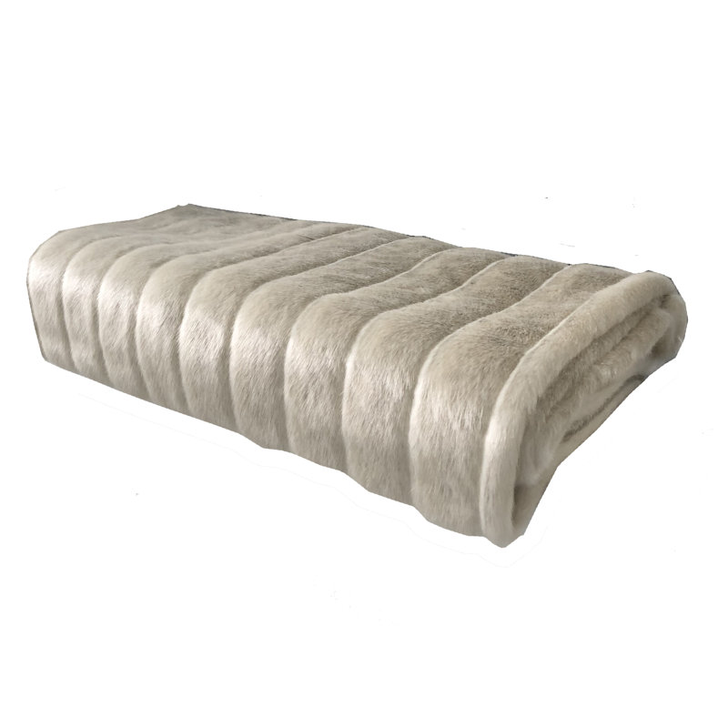 Couverture en fausse fourrure de luxe vison Fancy, l 114 po x L 120 po