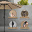 Parasol de marché avec manivelle à bouton-poussoir inclinable pour le jardin-1026773531