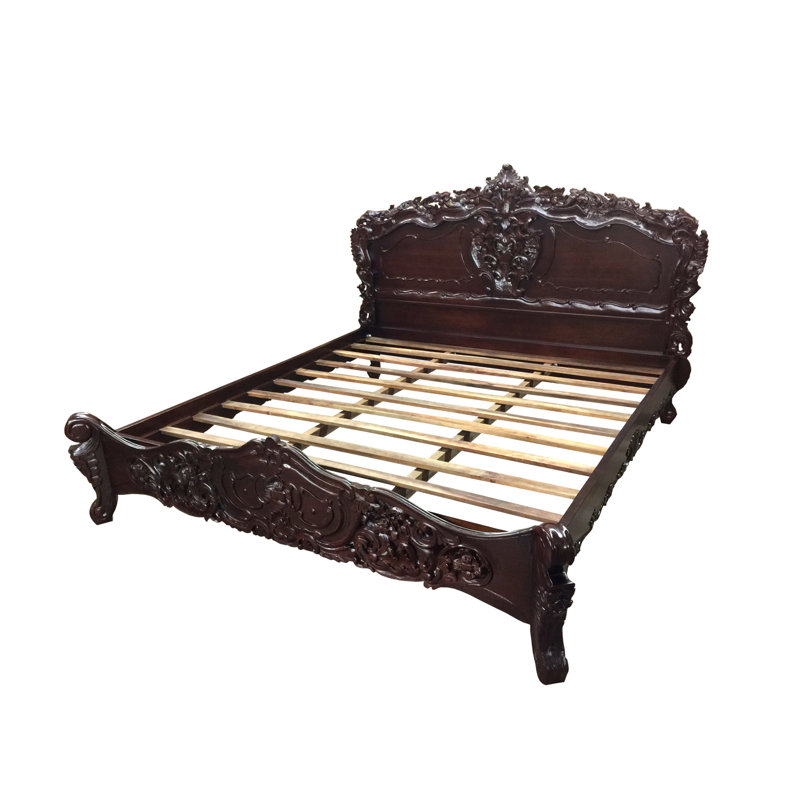 Lit plateforme Musa, Brun, King