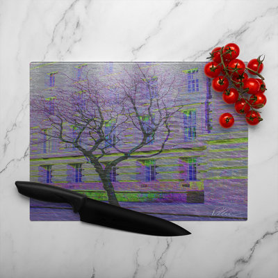 Lonely Tree Glass Chopping Board
