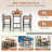 17 Storeys 5 Pcs Acacia Wood Bar Table Set Outdoor Bar Height Table & Chairs With Metal Frame