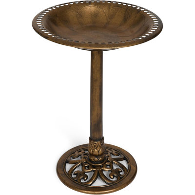 Outdoor Garden Bird Bath - Bronze-27inch