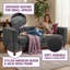 Canapé moelleux en chenille moelleux - solution moderne pour petit espace de 78 po avec sièges profonds et confort de détente-372052194