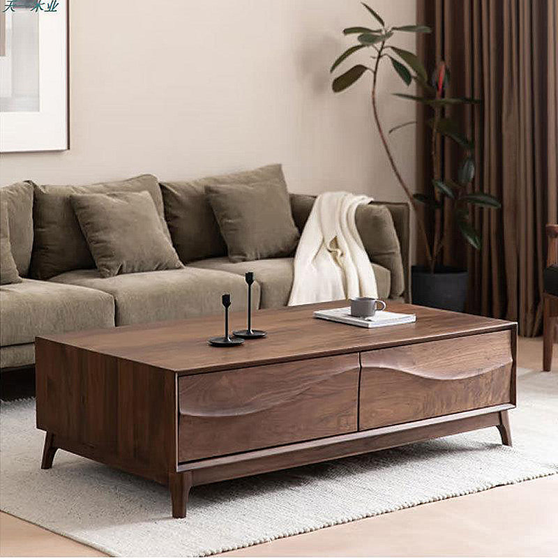 Table basse carrée en bois massif Simple Leisure, H 16,93 po x L 47,24 po x l 29,53 po