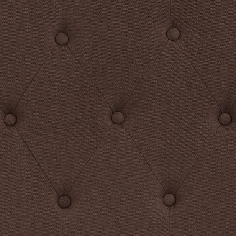 Ciriaca Arched Button Tufted Upholstered Headboard, Dark Brown, Full