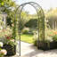 Arche de jardin 8 pi, treillis extérieur pour plantes grimpantes, noir