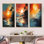 «Sunset Strip At Coastal Paradise I», ensemble de 3 reproductions d'art sur toile