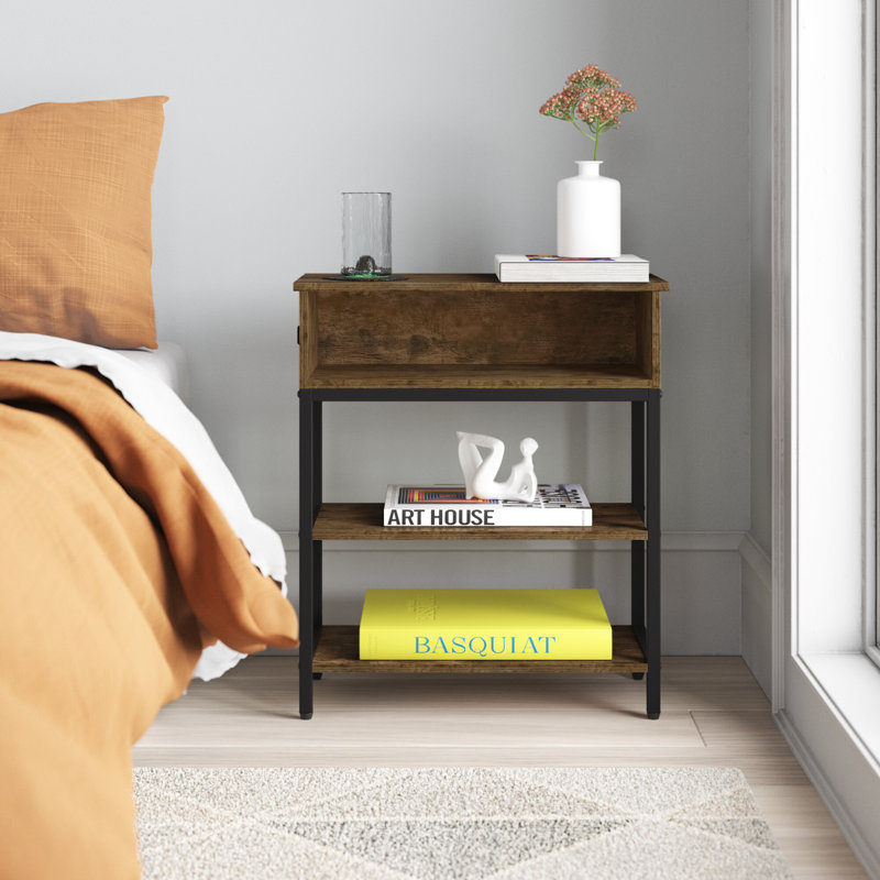 Nolette 21.5'' W Metal Nightstand