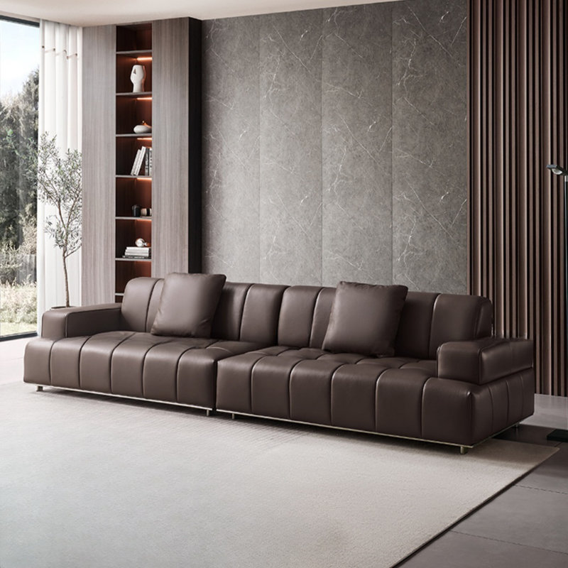 Simple Straight - row Piano - key Sofa, 31.5" H x 133.86" W x 39.37" D