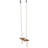 Cotton Macrame And Brown Pine Swing With Brass Hooks, "Caribbean Breeze" Dakota Fields Corantin Wood 57'' Brown/Beige DIY Swing Set Kit with Mounting Hangers