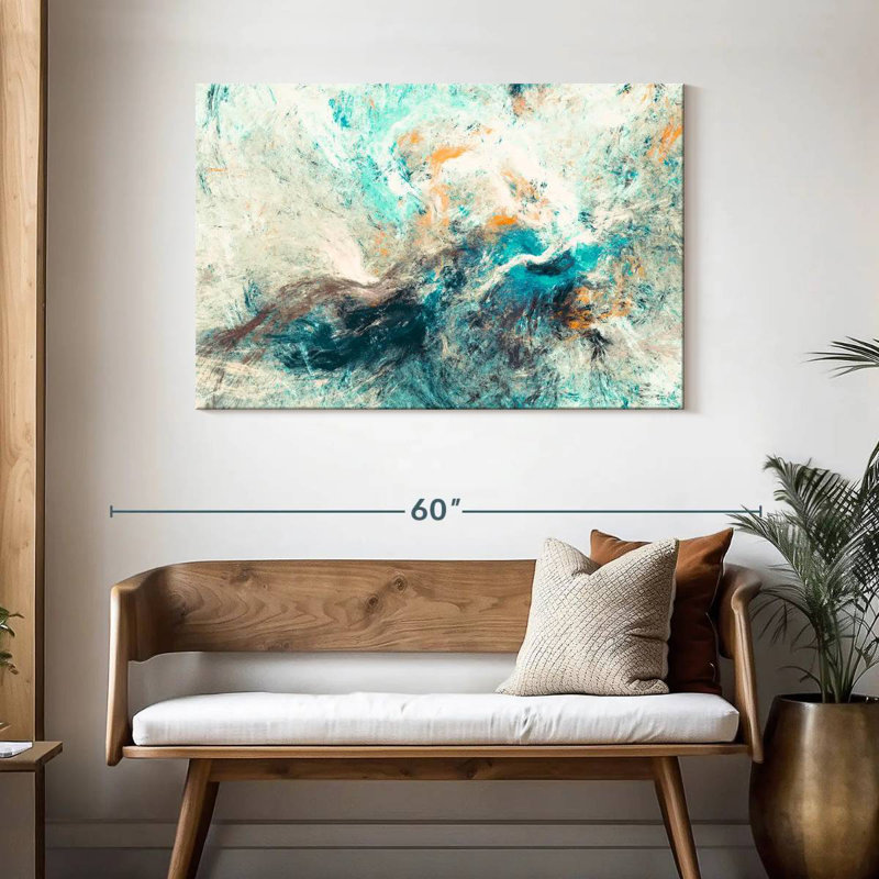 Abstrait de couleur douce Avery, H 30 po x l 45 po
