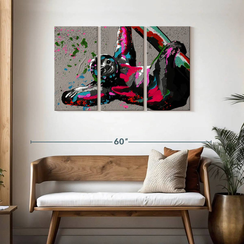 Brampt Splattered Sloth, 28" H x 45" W