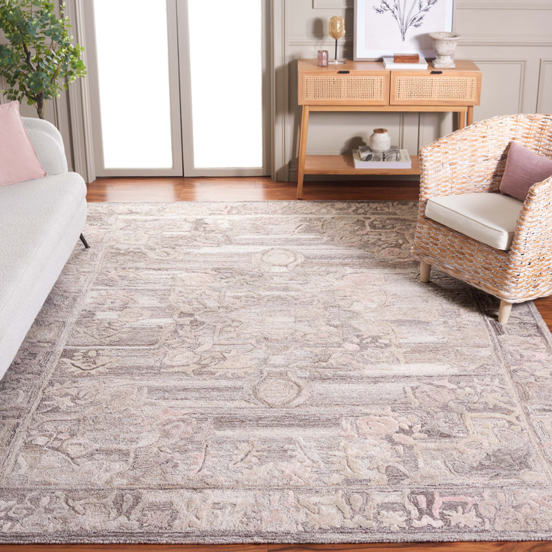Tapis Marquee 125 gris / rose, Tapis de couloir 2 pi 3 po x 8 pi