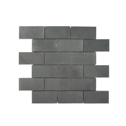 Dark Grey Basalt 2"X4" Subway Mosaic