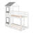 Twin Over Twin Bunk Bed Wood Bed With Roof,Window,Ladder And Guardrail-246748992
