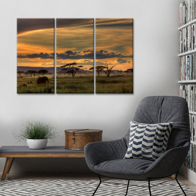 " Africa " by Ready2HangArt™ 3 - Pieces