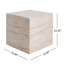 Outdoor/Indoor Square Travertine Lightweight Concrete Side Table