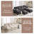 130'' 4-Seat Chenille Sectional With Four Ottomans-478599837