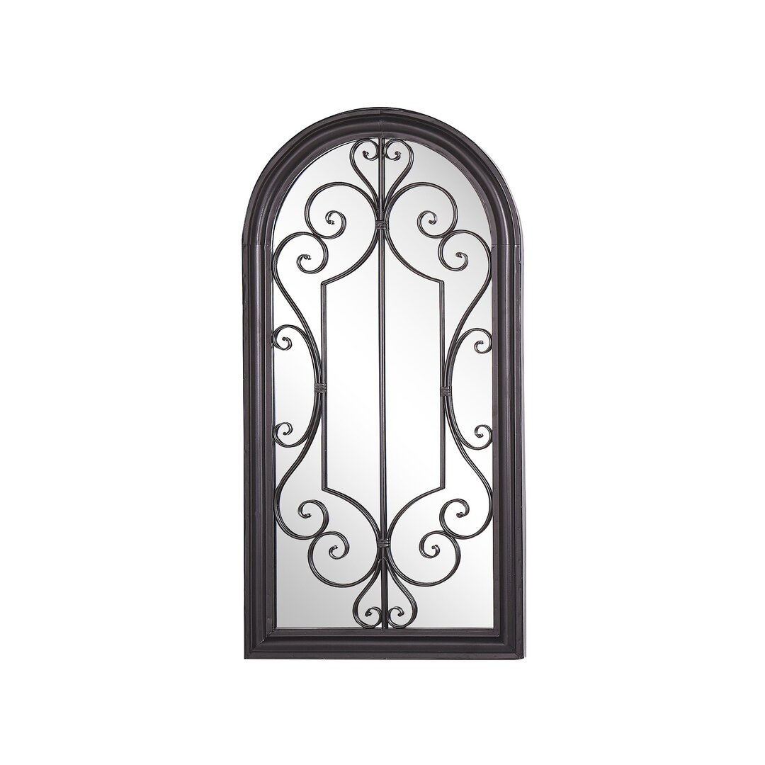 50 cm x 98 cm Wandspiegel Metal Window in Schwarz