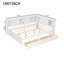 Grand lit de jour en bois avec tablettes de rangement, USB, DEL et 2 tiroirs-387653940