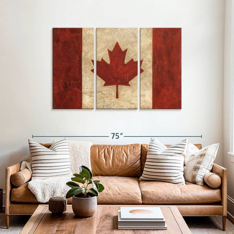 Drapeau canadien rétro Borges, H 36 po x l 57 po