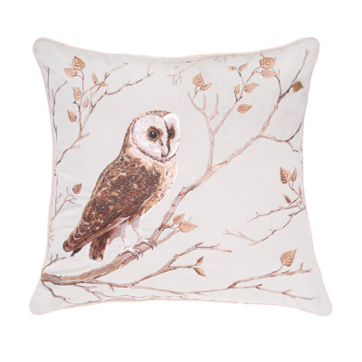 Barn Owl and Branches Indoor/Outdoor Pillow
