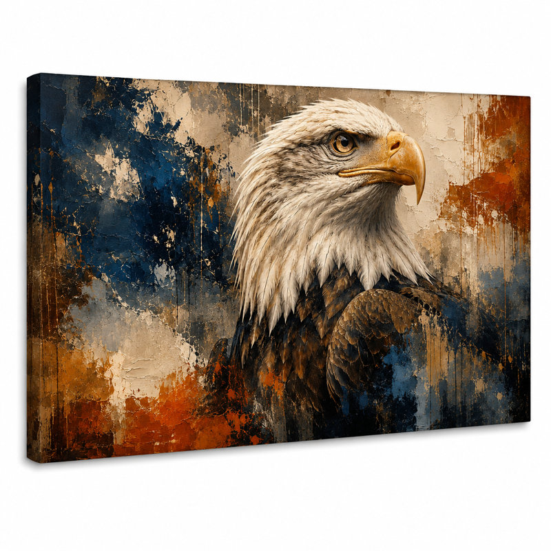 «Majestic Bald Bald», art mural sur toile tendue, 36"H x 48"W x 1.5"D