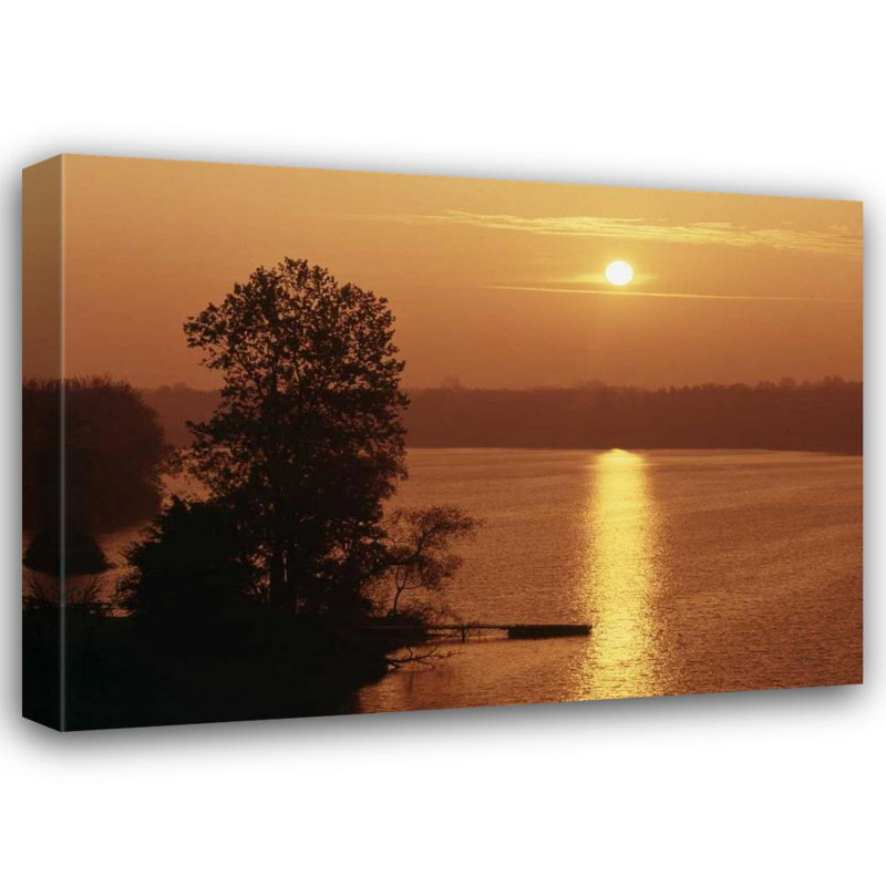 Art sur toile tendue, "Grandmaison, Mike Gallery": Canada, Ontario, Londres, lac Fanshawe au lever du soleil