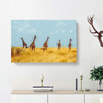 Giraffes - Wrapped Canvas