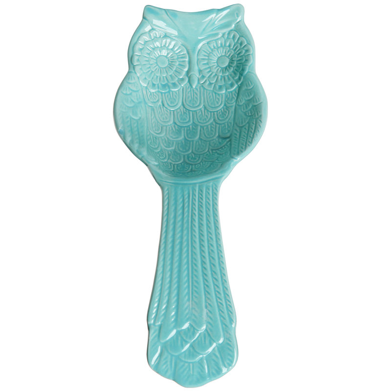 Ceramic / Porcelain Novelty Spoon Rest, Aqua Blue