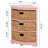 3 Tier X-Side Corner Table Storage Cabinet with 3 Wicker Baskets-118587441