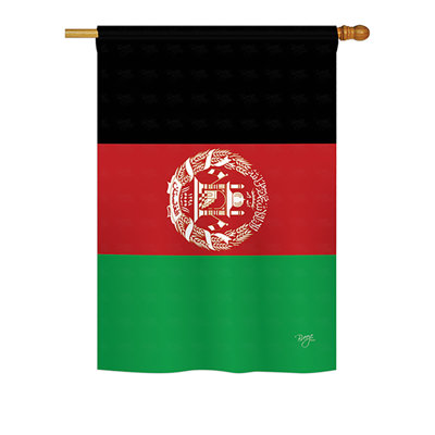Drapeau de maison en polyester à 2 côtés afghanistan