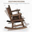 Chaise berçante en bois 2 personnes-2050071661