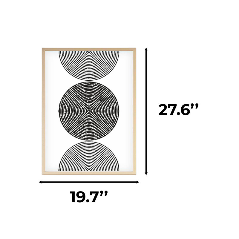 3 Pieces Decorative Solid Wood Frame Painting