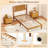 Twin Size Bed Frame with Headboard Under-Bed Space No Box Spring Needed-2057710234