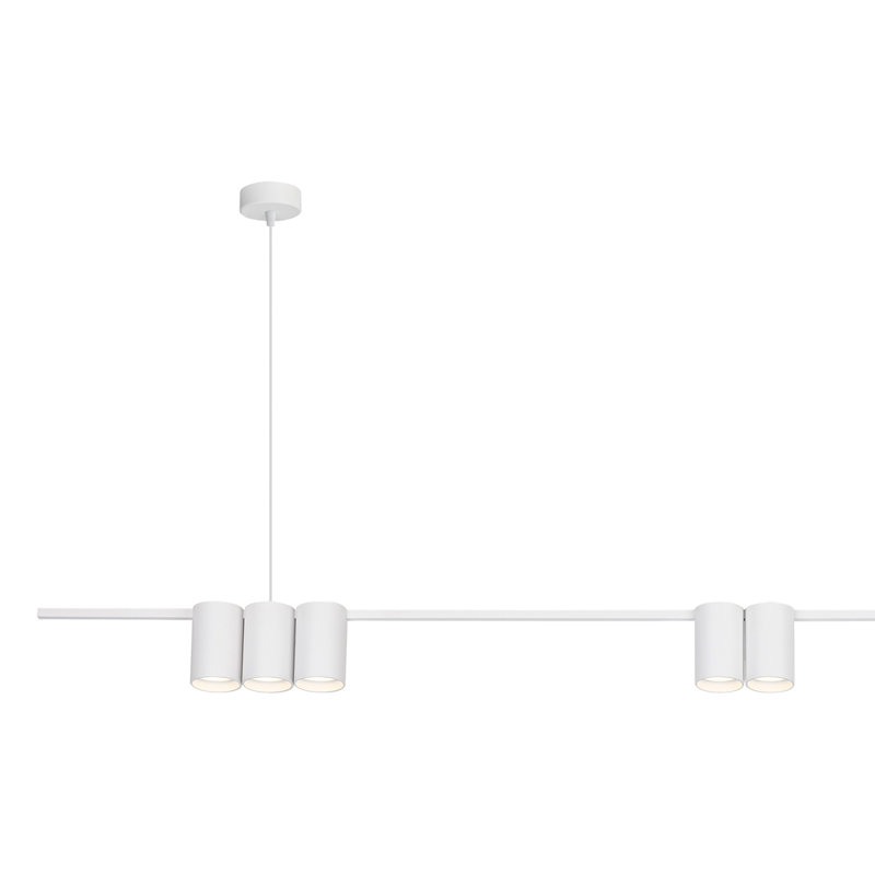 Genesis 7 - Light Kitchen Island Pendant, White, White