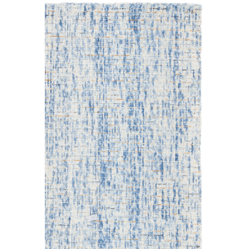Tapis abstrait bleu foncé / rouille MSR, Rectangle 8 pi x 10 pi